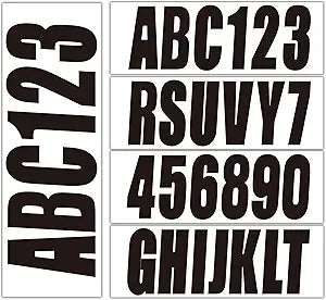 3" Marine Letter/Number Kit, Black