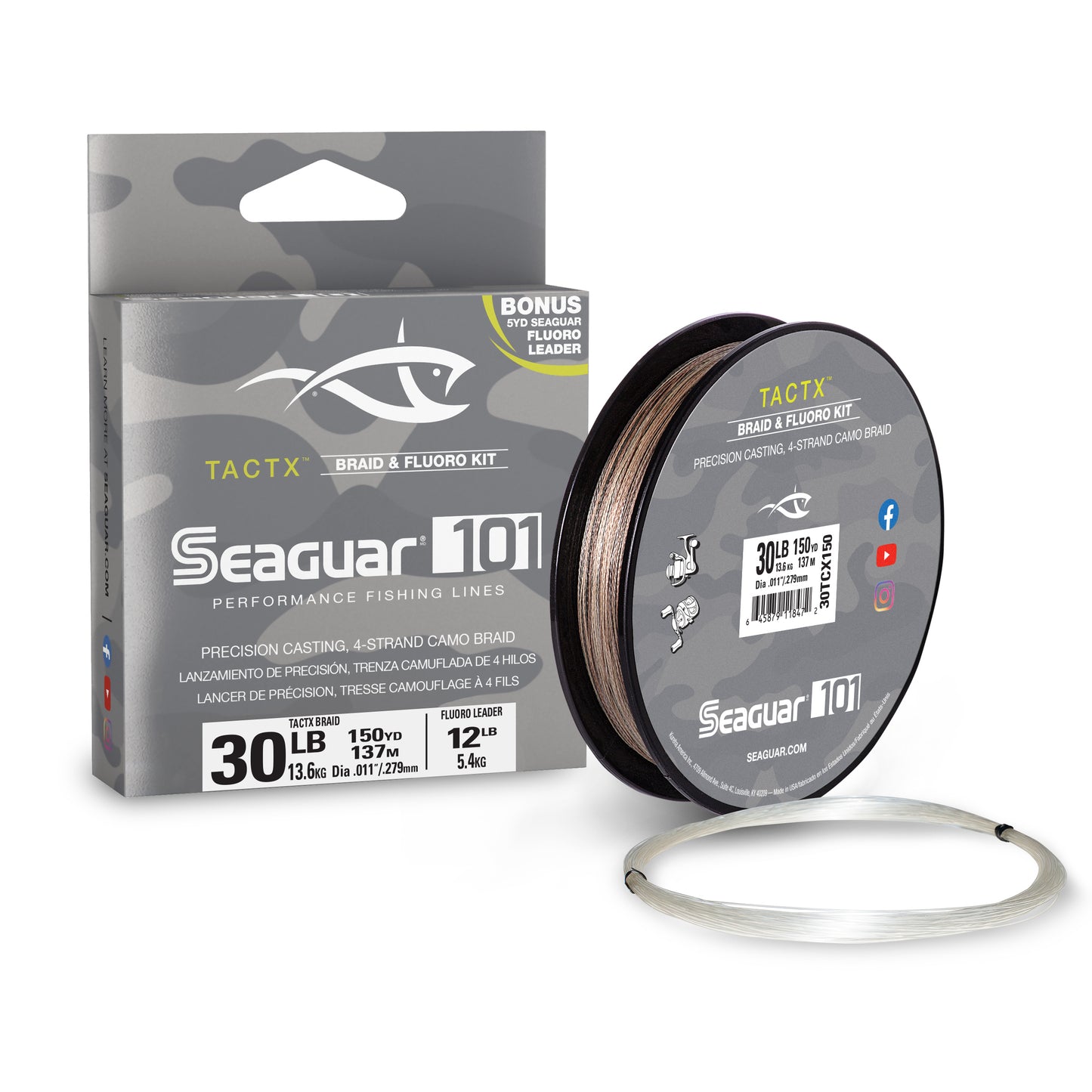 Seaguar TactiX Braid w/ Fluoro Leader