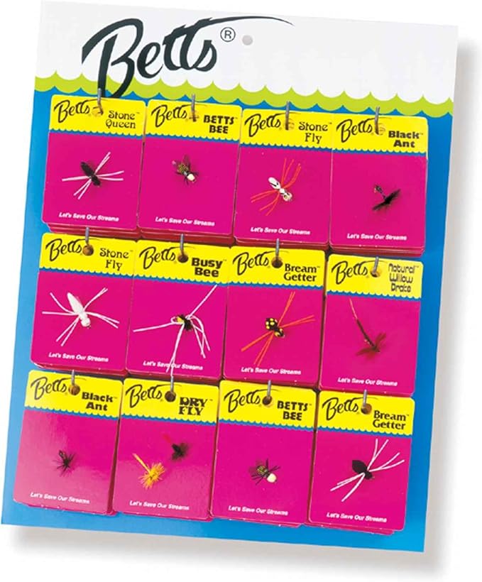 Betts Assorted Panfish Fly Display (72-Pack)