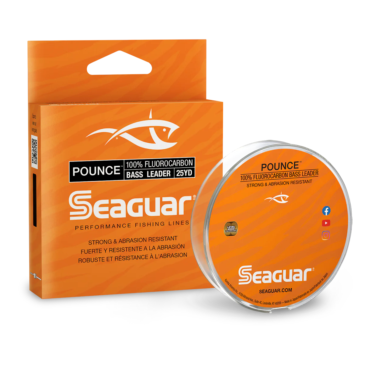 Seaguar Pounce Bass Leader 8lbs 25 yards