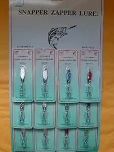 Casting Snapper Zapper Spoons - 18 KM-Lightning Color: Silver - 1/8oz (12 to card)