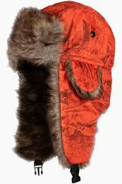 Orange Camo Bomber Hats