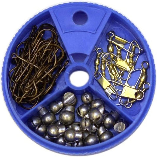 Eagle Claw Aberdeen Hook, Swivel, & Sinker Assortment - 75pc