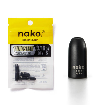 Tungsten Worm Weights 5 weights per pack