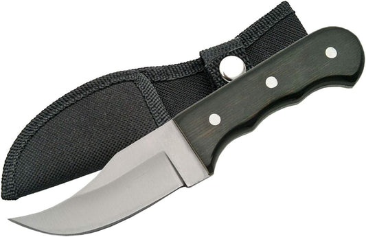Black 6.25" Skinning Knife w/Sheath