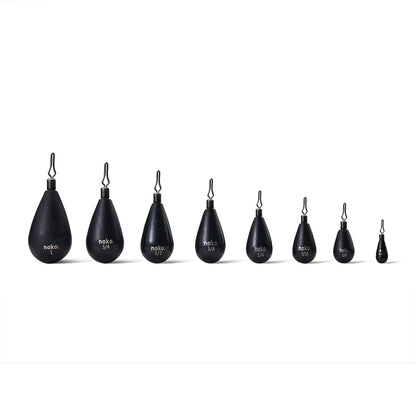 Tungsten Tear Drop Shot Weights 5 weights per pack