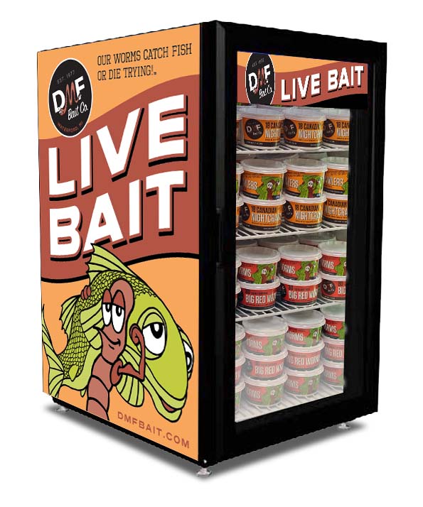 DMF Bait Glass Front Cooler Display