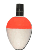 Comal Pear Float Non-Weighted w/Peg - Red/White (50 per bag)