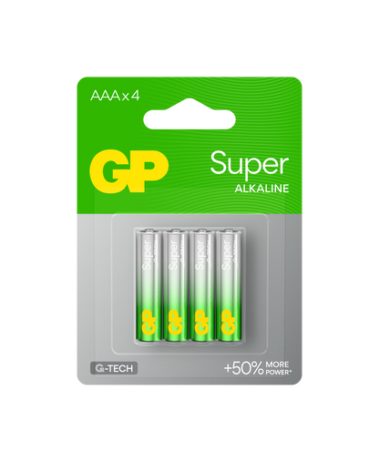 GP AAA Super Alkaline 4pk carded - 40 batteries