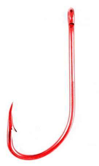 Eagle Claw All Purpose Hook - Offset Plain Shank - Red