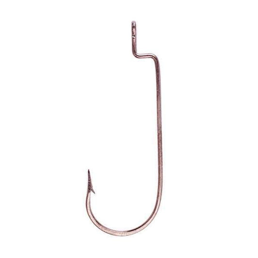 Eagle Claw Lazer Sharp Worm Hook - Round Bend - Platinum Black