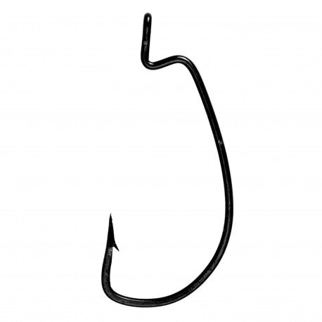 Eagle Claw Lazer Sharp Magworm Hook - EWG Z-Bend - Platinum Black