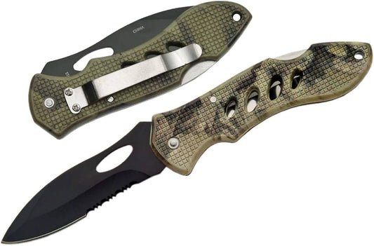 4 Inch Camo Folding Knife (per each)