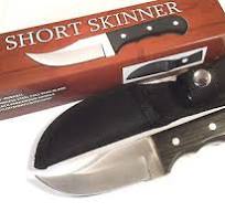 Black 6.25" Skinning Knife w/Sheath