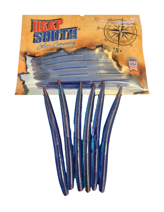 Deep South Bass Worm - 6 Pack