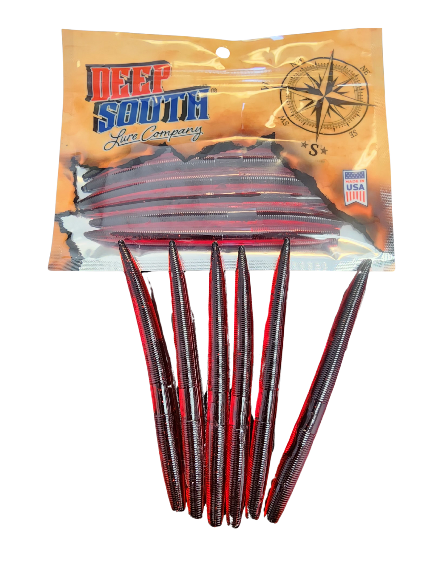 Deep South Bass Worm - 6 Pack