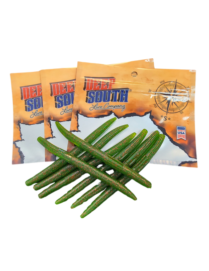 Deep South Bass Worm - 6 Pack