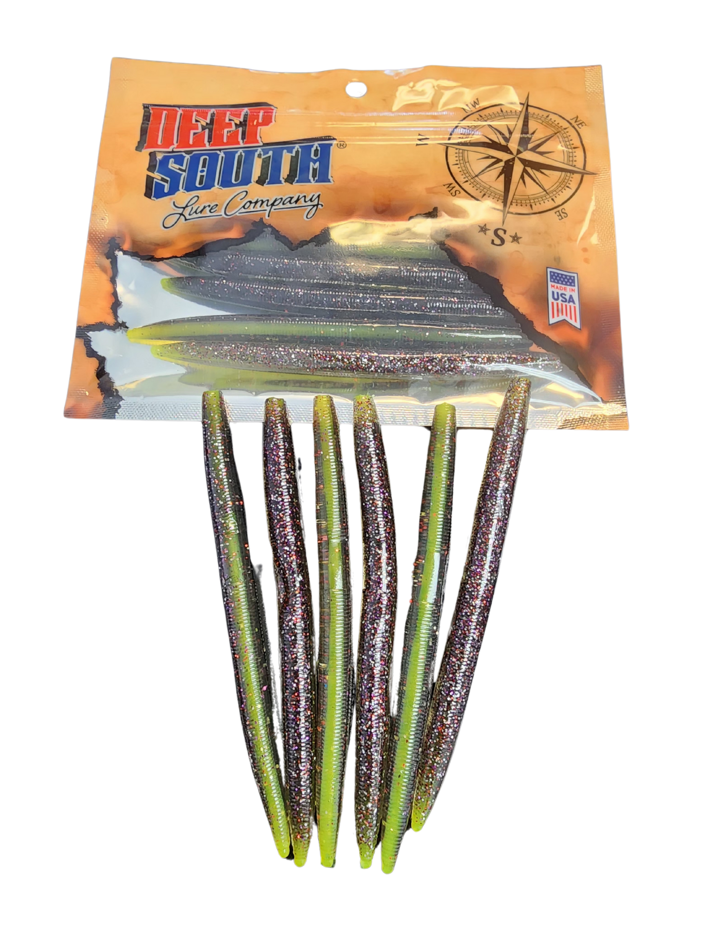 Deep South Bass Worm - 6 Pack