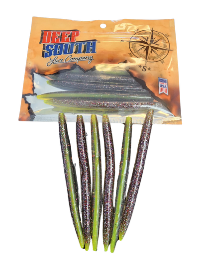 Deep South Bass Worm - 6 Pack