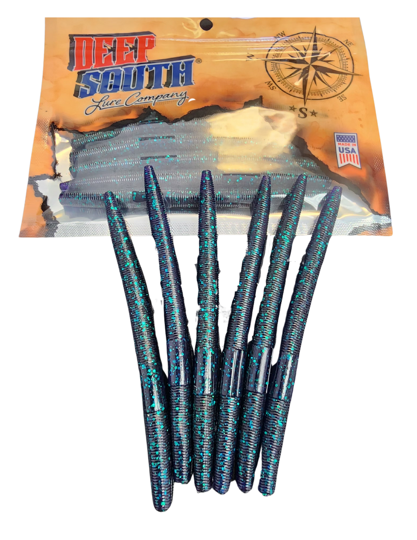 Deep South Bass Worm - 6 Pack