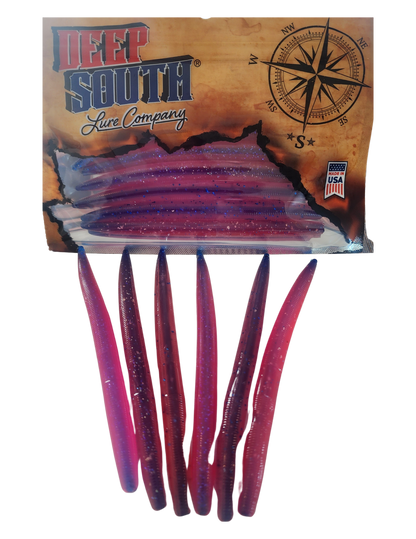 Deep South Bass Worm - 6 Pack