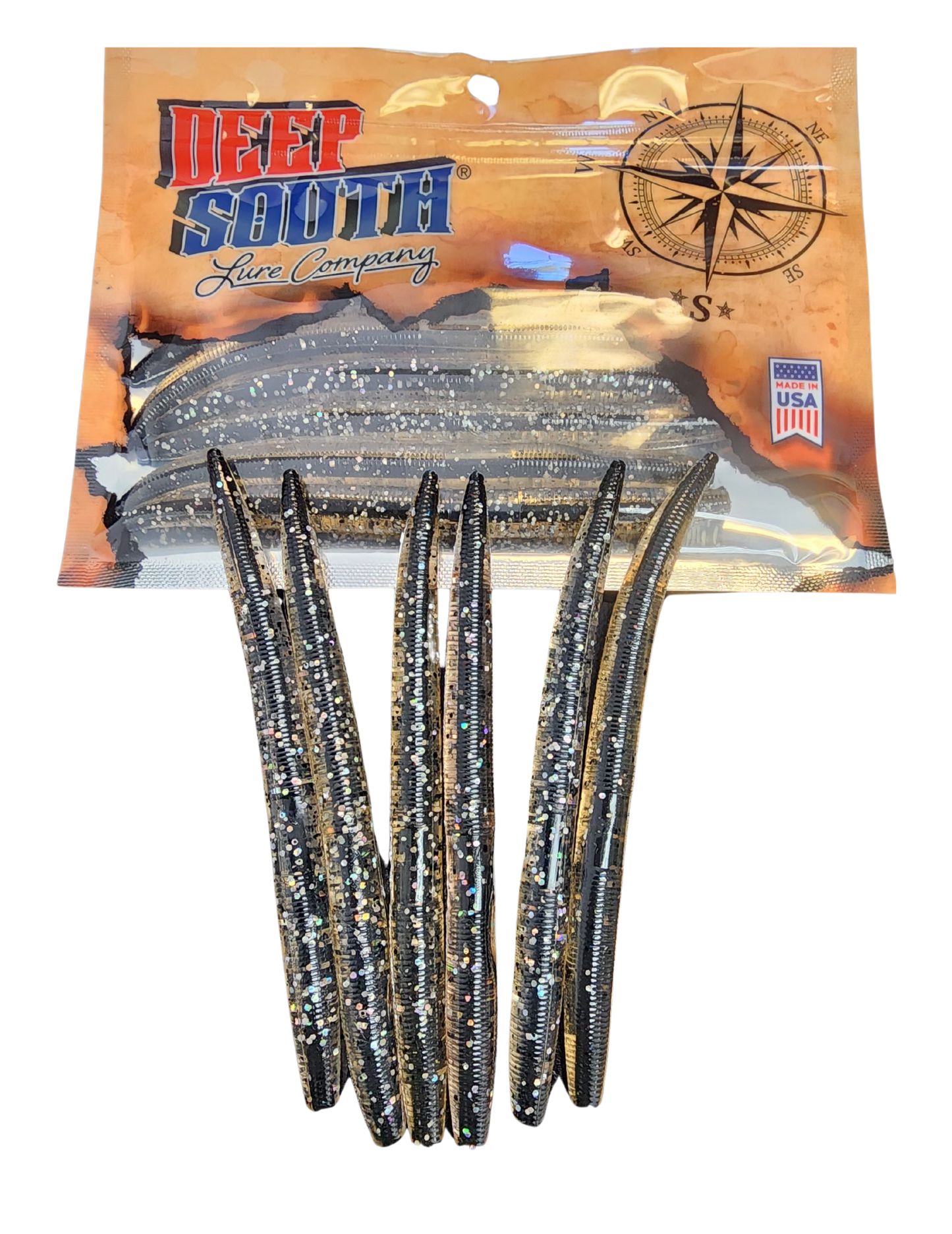 Deep South Bass Worm - 6 Pack
