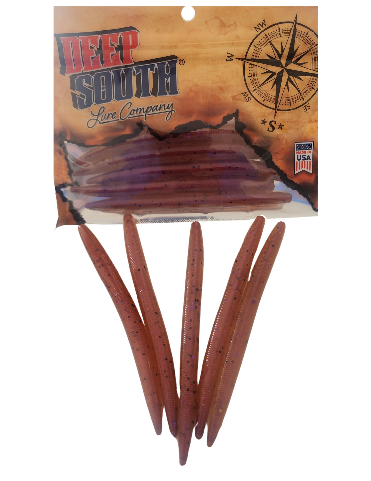 Deep South Bass Worm - 6 Pack