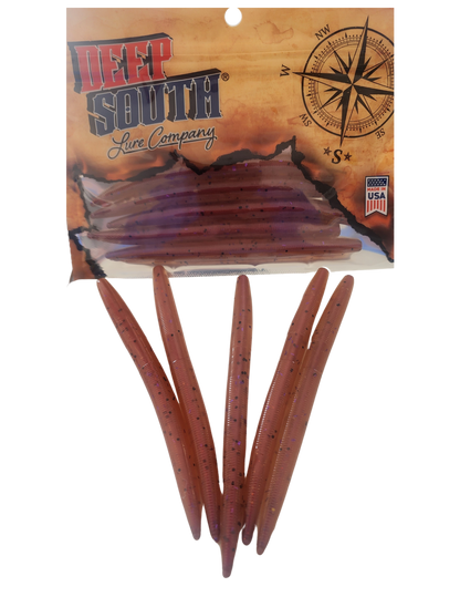 Deep South Bass Worm - 6 Pack