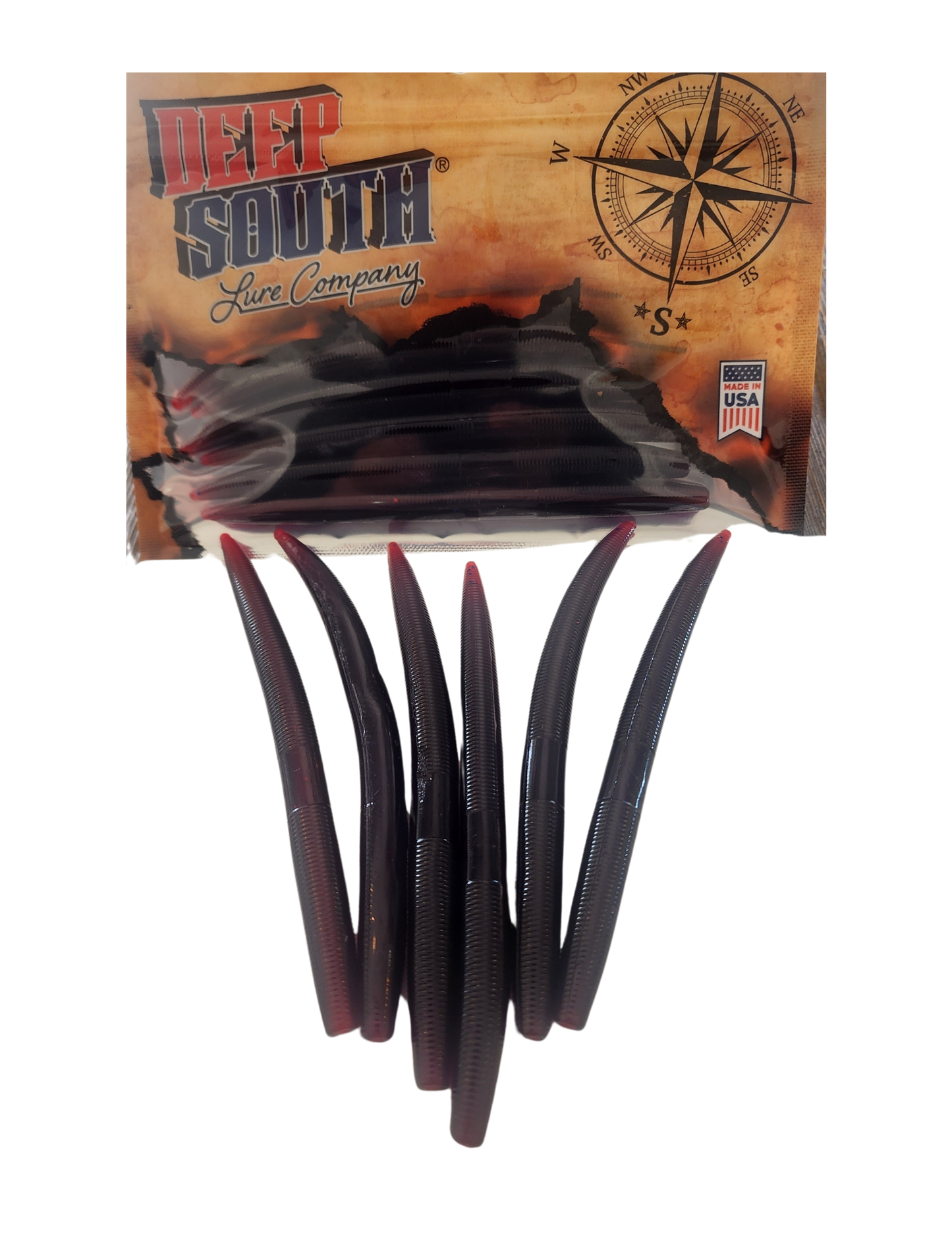 Deep South Bass Worm - 6 Pack