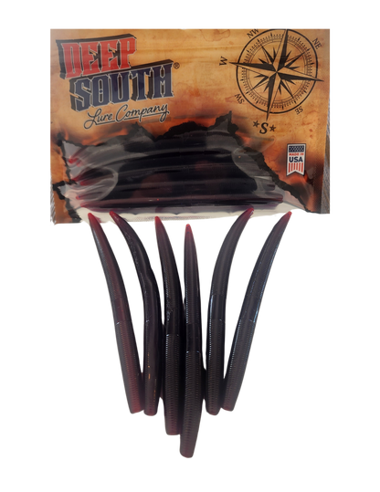 Deep South Bass Worm - 6 Pack