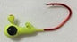 Round Jighead - Painted w/Eye w/Red Sickle Hook - 10pk