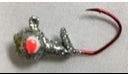 Round Jighead - Painted w/Eye w/Red Sickle Hook - 10pk