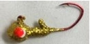 Round Jighead - Painted w/Eye w/Red Sickle Hook - 10pk