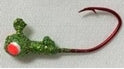 Round Jighead - Painted w/Eye w/Red Sickle Hook - 10pk