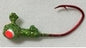 Round Jighead - Painted w/Eye w/Red Sickle Hook - 10pk