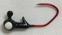 Round Jighead - Painted w/Eye w/Red Sickle Hook - 10pk