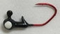 Round Jighead - Painted w/Eye w/Red Sickle Hook - 10pk