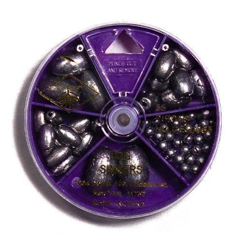 Egg/Split Shot Sinker Dial Box - 55pc