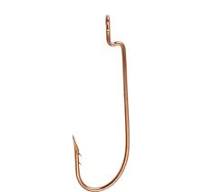 Eagle Claw Lazer Sharp Worm Hook - Z-Bend Non-Offset Double Barb - Bronze