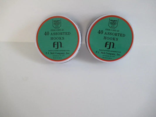 40 Piece Tin Can Assortment Hooks