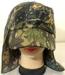 Hadwood Camo Hat w/Snap-Up Face & Neck Cover