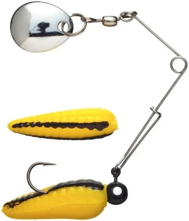 Johnson Beetle Spin 1/2oz  Yellow Black Strip - 6 per box